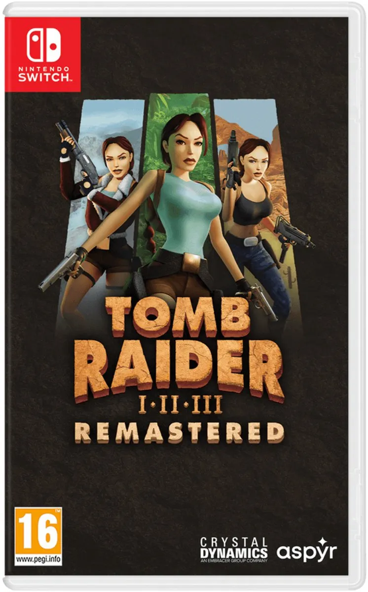 Just for Games Tomb Raider I-II-III Remastered Starring Lara Croft (Switch) Remasterd Duits, Engels, Spaans, Frans, Italiaans, Portugees, Russisch Nintendo Switch