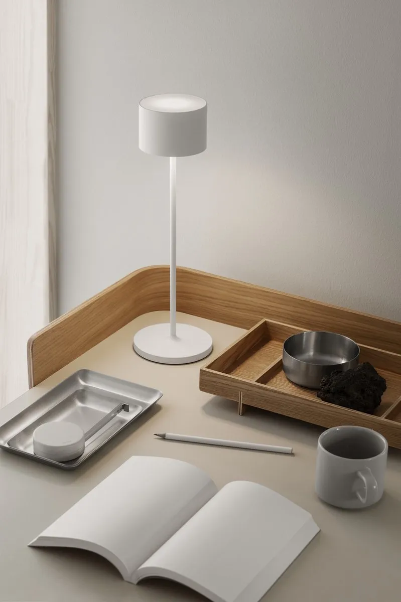 Blomus Farol Oplaadbare LED Tafellamp - Wit