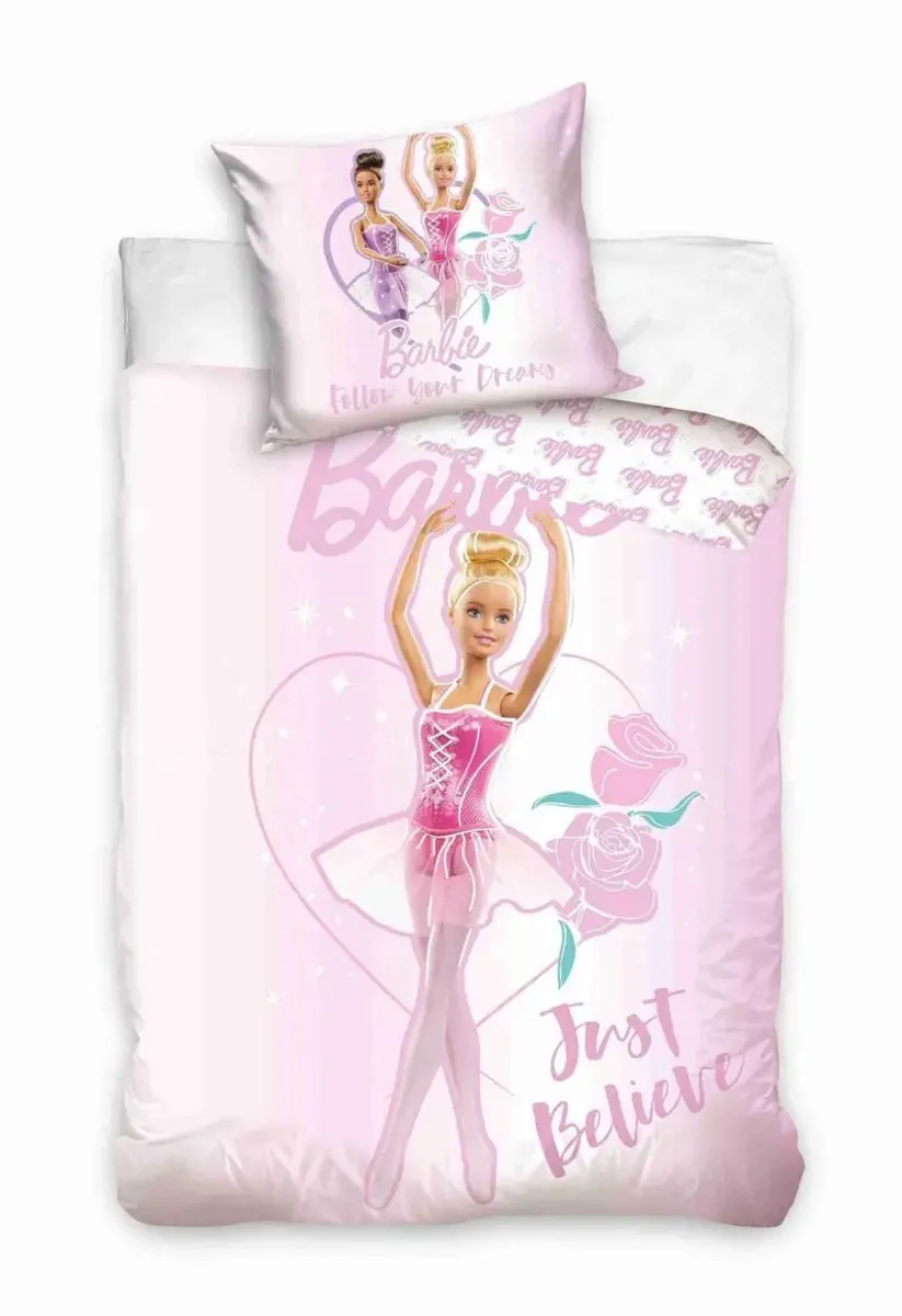 Barbie Just Believe Dekbedovertrek 140x200cm - Roze