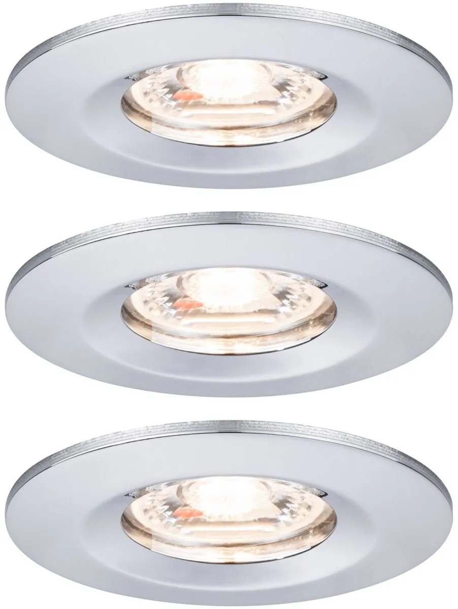 Paulmann Nova Mini Coin Basisset LED-inbouwlamp 3x4W 310lm 2700K - Chroom