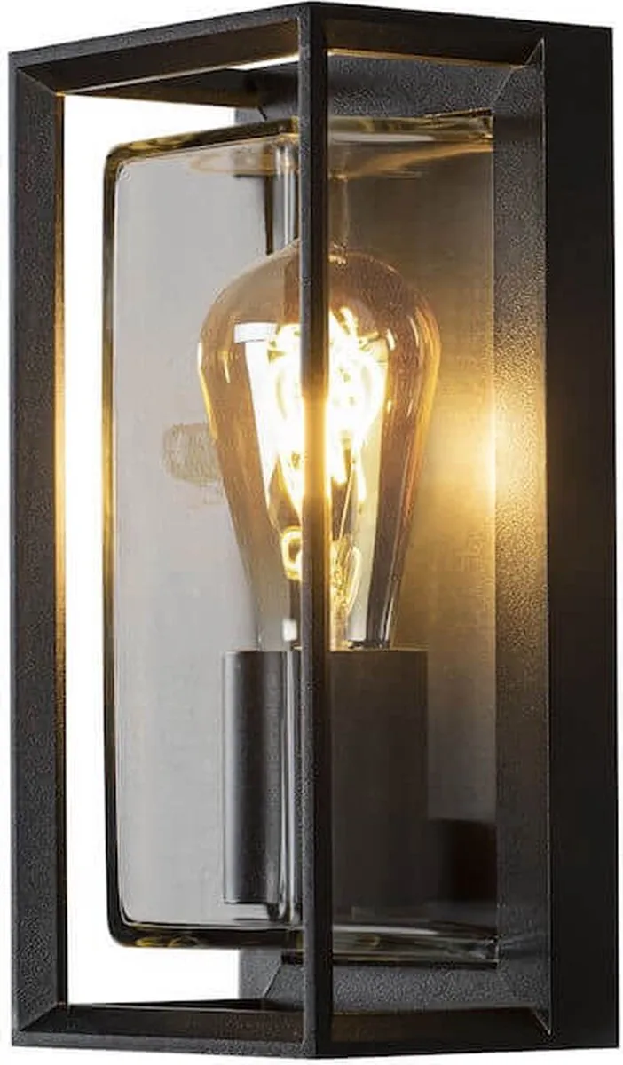 Konstsmide Brindisi Wandlamp Buiten - E27 - 40W - Zwart