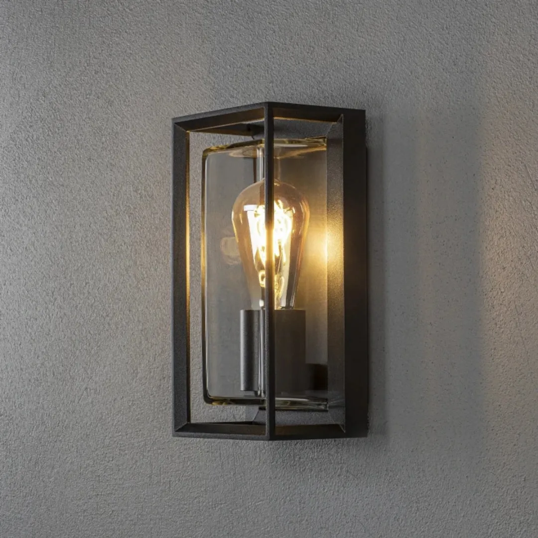 Konstsmide Brindisi Wandlamp Buiten - E27 - 40W - Zwart