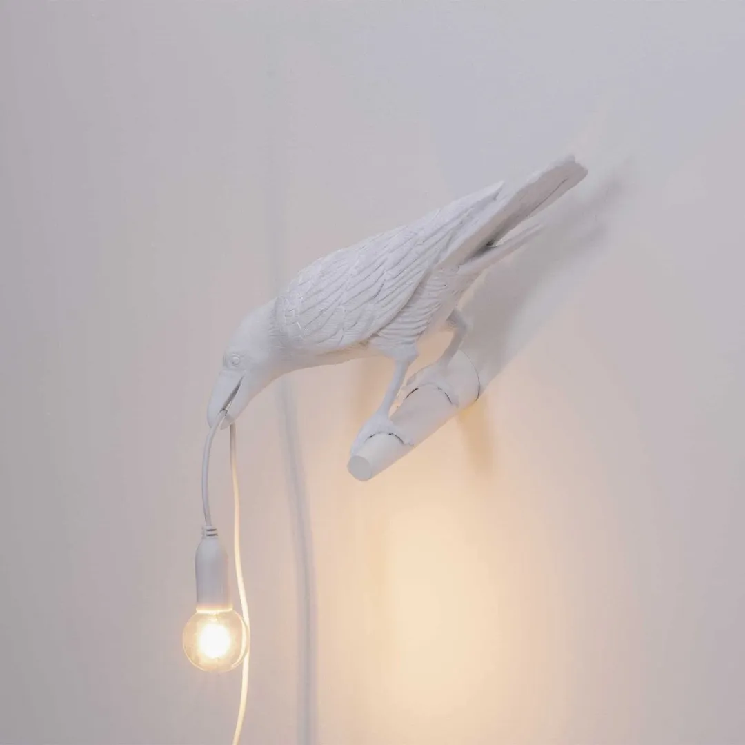 Seletti Bird Looking Wandlamp Links Zwart