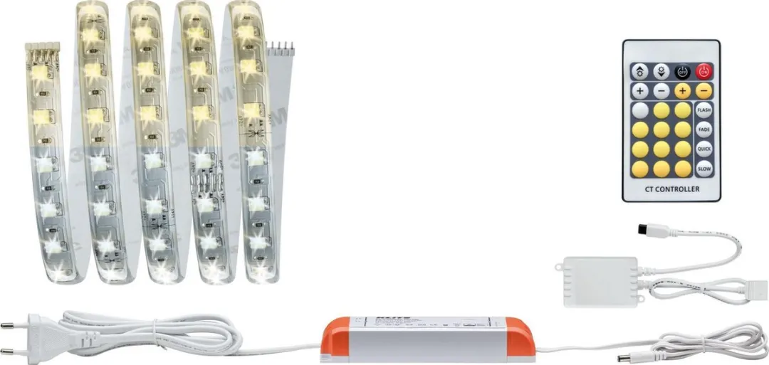 Paulmann MaxLED 500 LED-strip Basisset 150cm - Instelbaar wit 2700K - Zilver