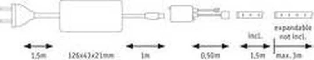 Paulmann MaxLED 500 LED-strip Basisset 150cm - Instelbaar wit 2700K - Zilver - afbeelding 6 van 6