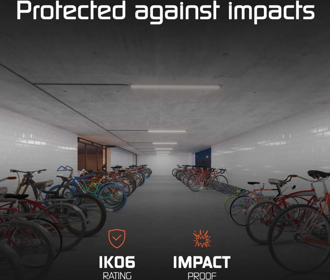 Ledvion LED TL Armatuur 150cm - IP65 - Koppelbaar - Grijs