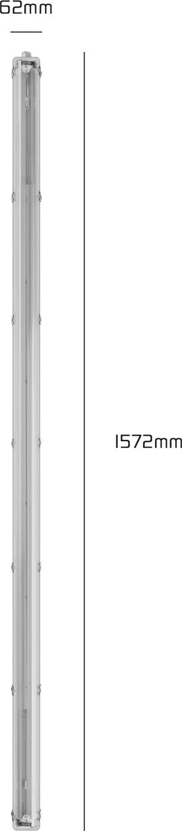 Ledvion LED TL Armatuur 150cm - IP65 - Koppelbaar - Grijs