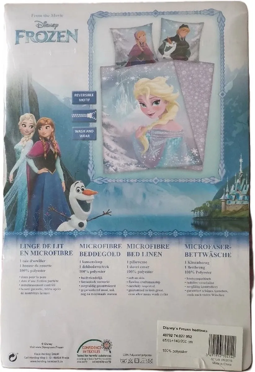 Disney Frozen Dekbedovertrek 140x200cm - Blauw - afbeelding 2 van 2