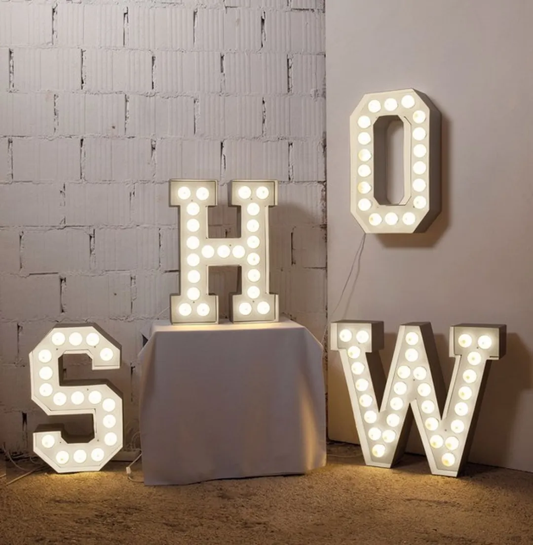 Seletti VEGAZ LED Verlichte Letters Showbiz - Wit