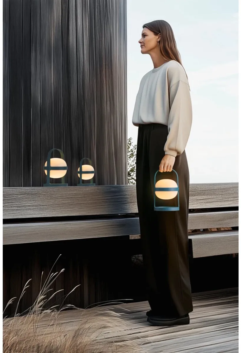 Rosendahl Soft Spot solar tafellamp H25cm recyled plastic forest green