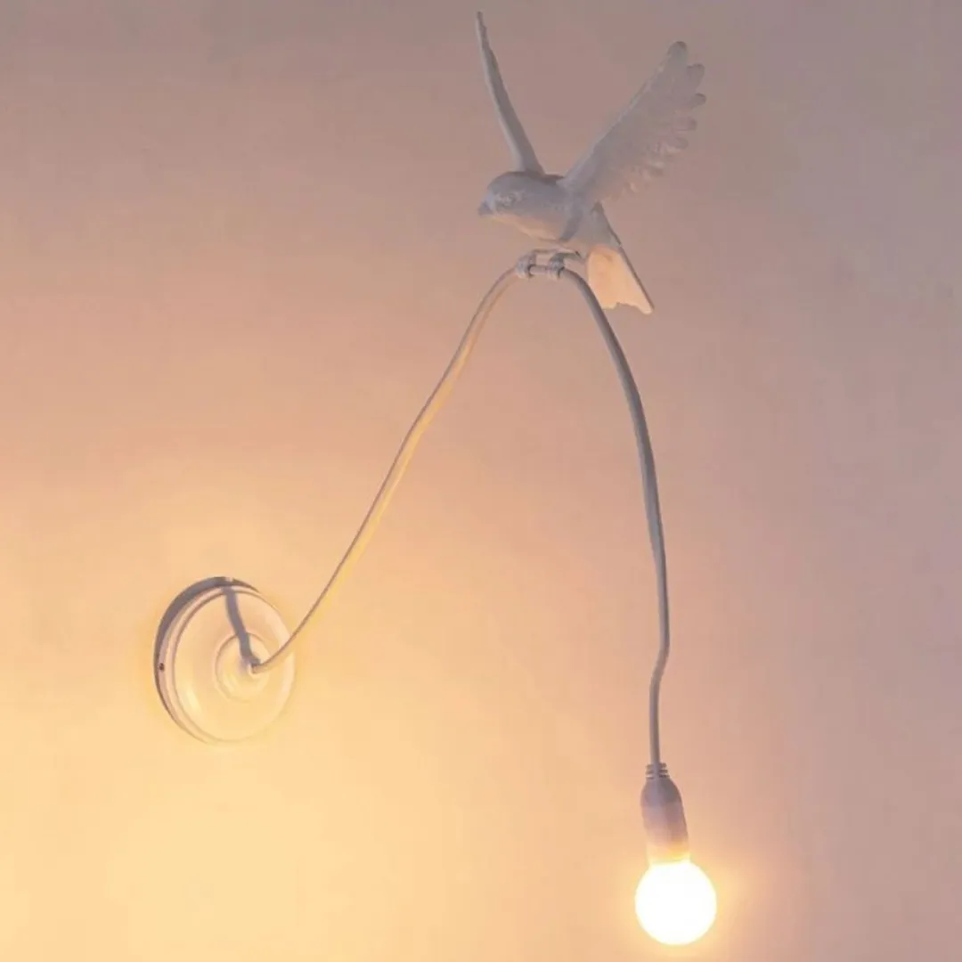 Seletti Sparrow Landing Wandlamp - 2W - Wit
