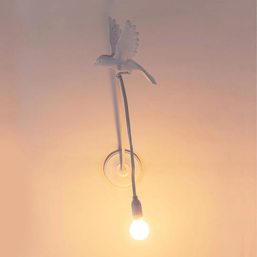 Seletti Sparrow Landing Wandlamp - 2W - Wit - afbeelding 6 van 6