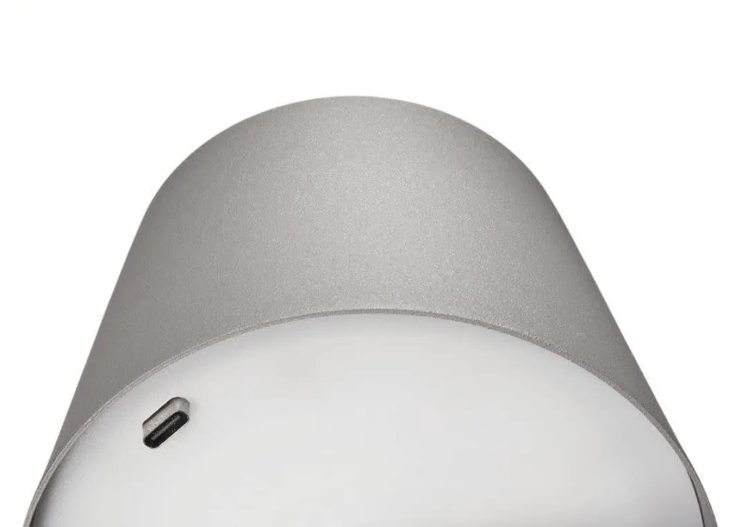 Cilio Sole - Tafellamp / Bureaulamp - LED - Oplaadbaar - Grjis