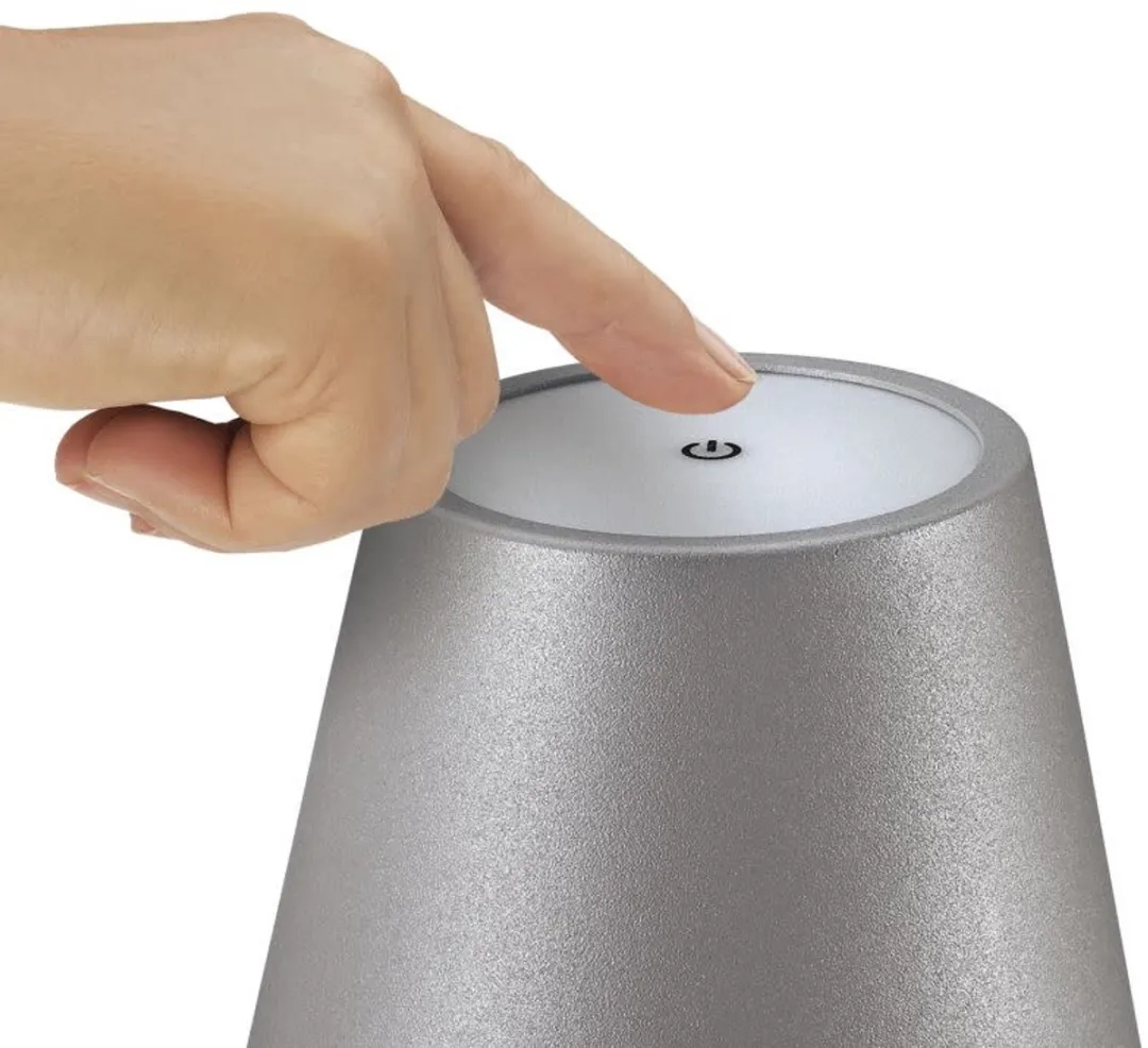 Cilio Sole - Tafellamp / Bureaulamp - LED - Oplaadbaar - Grjis