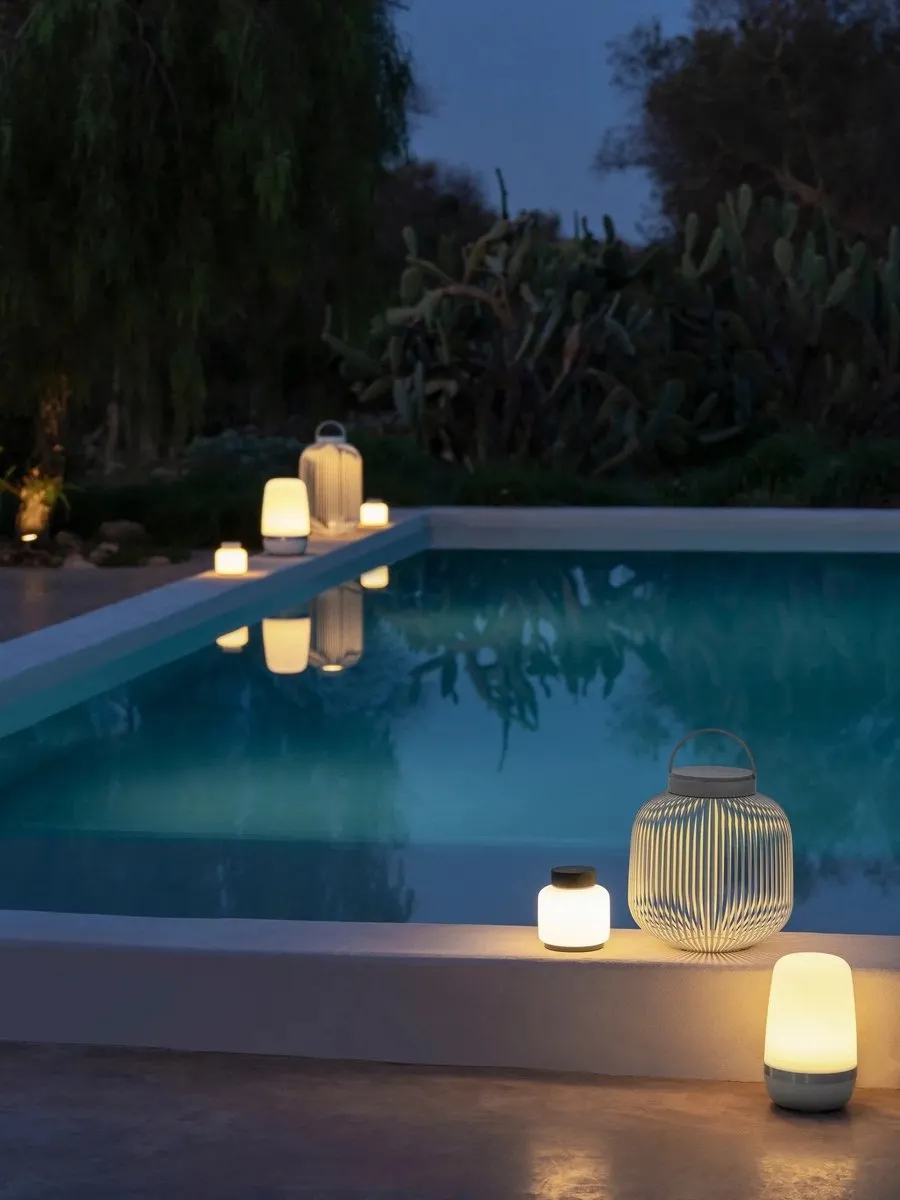 Blomus Spirit led outdoor licht D15cm H25cm warm grey