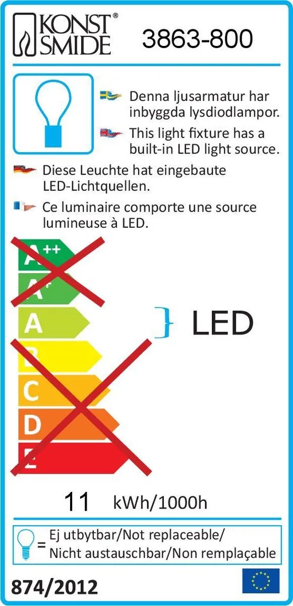 Konstsmide Clusterverlichting 960 LEDs - 7,2m - 2100K Amber - IP44