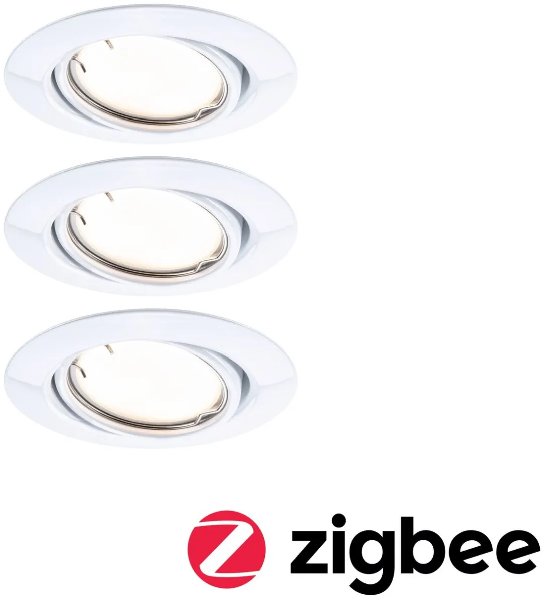 Paulmann LED-inbouwlamp Smart Home Zigbee 3.0 Coin Basisset - 3x4,9W 430lm 230V - Wit