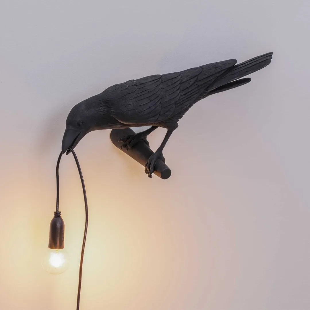 Seletti Bird Looking Wandlamp Links Buiten - Warm wit licht