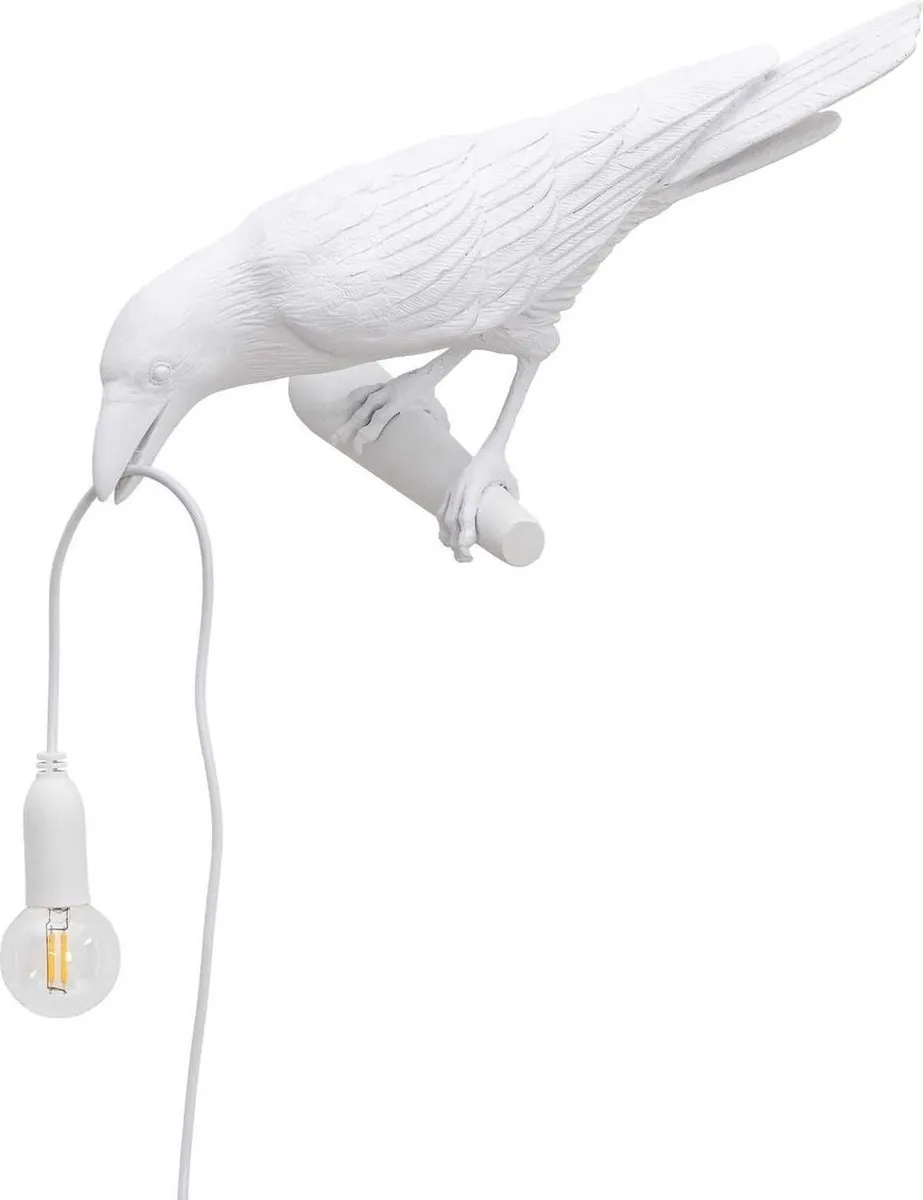 Seletti Bird Looking Wandlamp Links Buiten