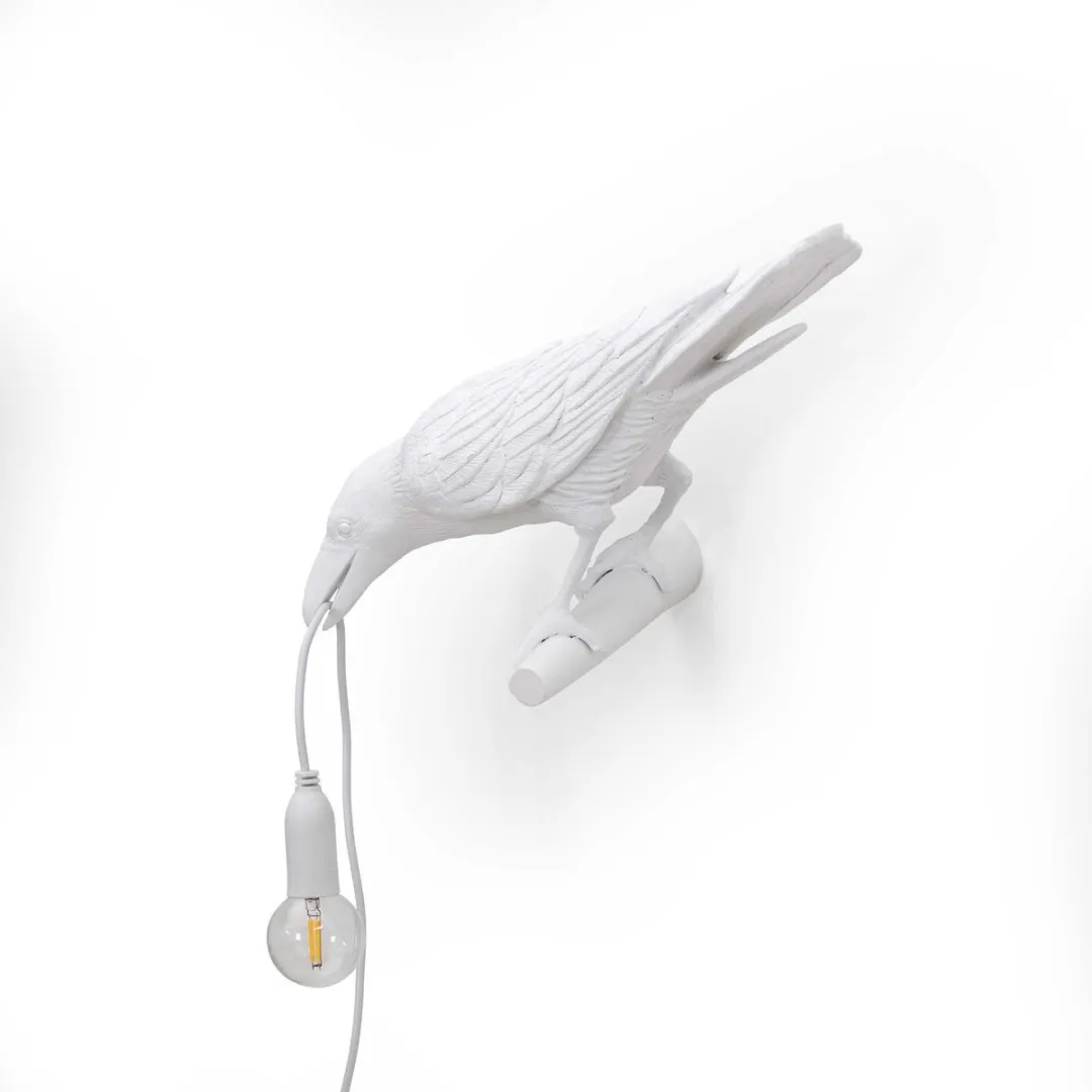 Seletti Bird Looking Wandlamp Links Buiten - Warm wit licht