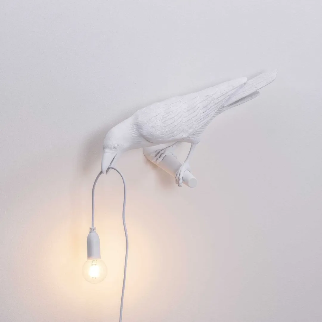 Seletti Bird Looking Wandlamp Links Buiten - Warm wit licht