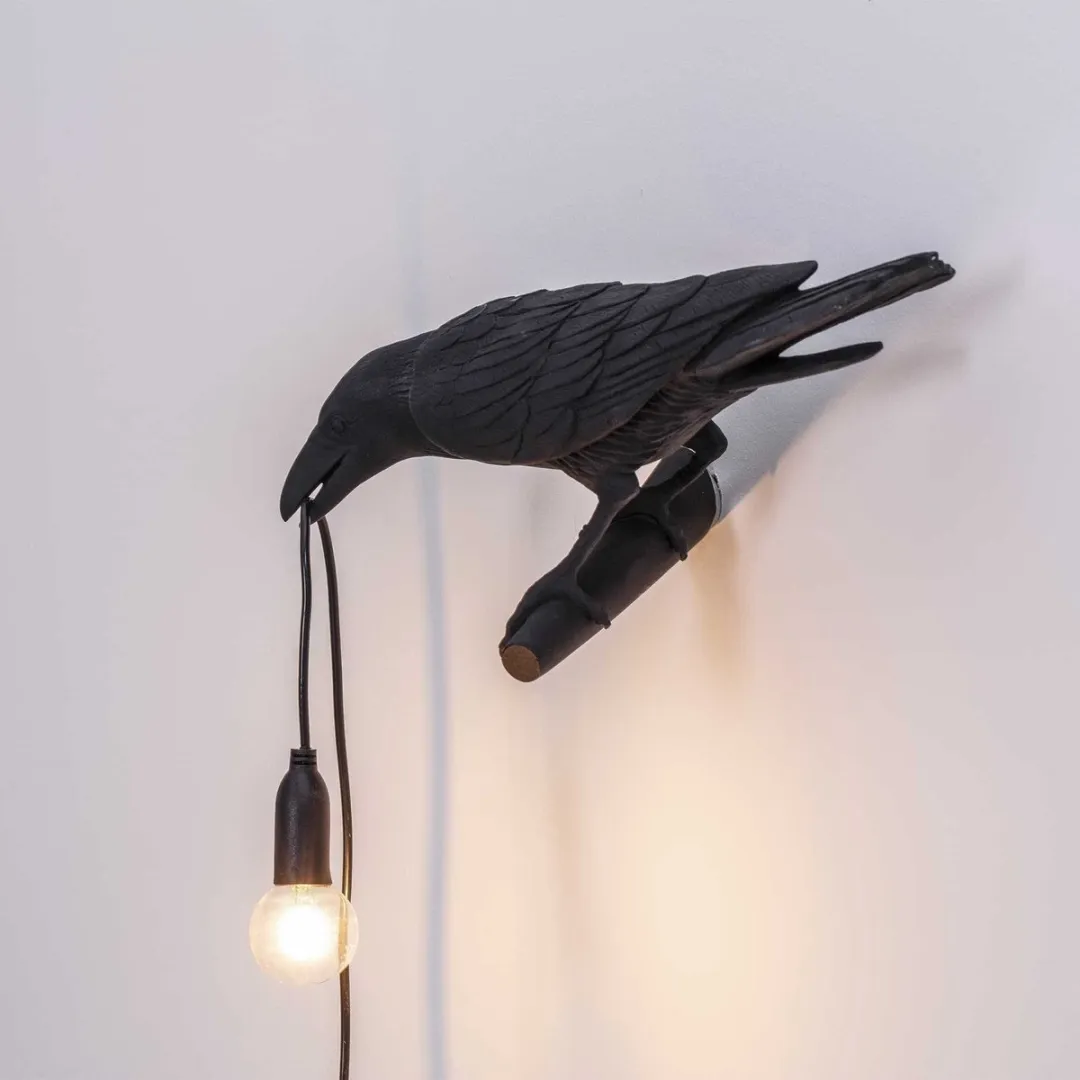 Seletti Bird Looking Wandlamp Links Buiten - Warm wit licht