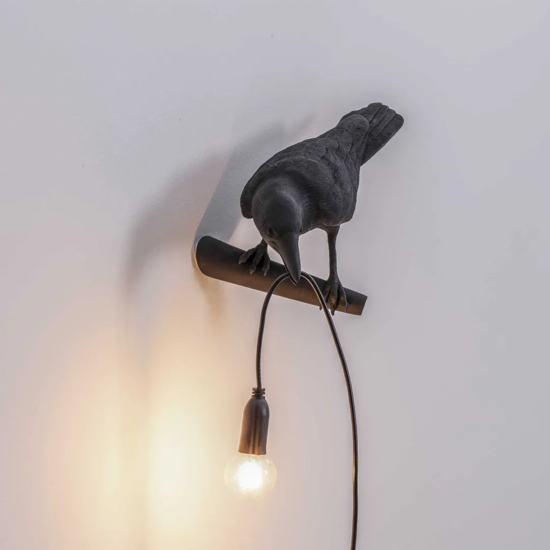 Seletti Bird Looking Wandlamp Links Buiten - Warm wit licht - afbeelding 6 van 6