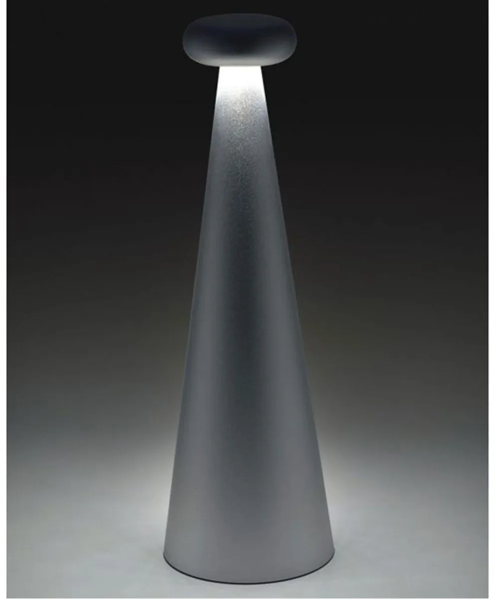 Alessi Bedin Oplaadbare Tafellamp - Zilvergrijs - afbeelding 4 van 5