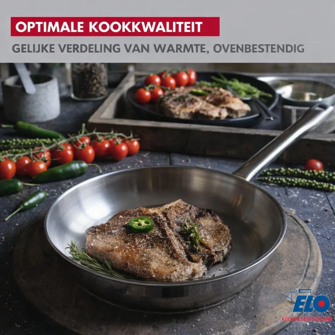 Fackelmann Elo Profi Brillant Keukenset 4-delig - 24/28cm + 12/14cm - Roestvrij staal