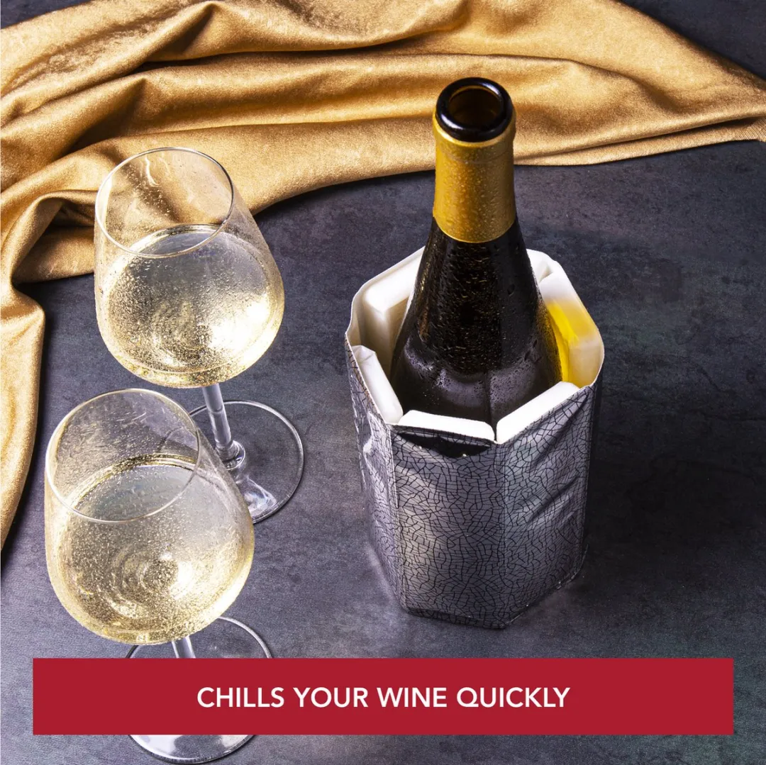 Vacu Vin Active Cooler Wine Sleeve | Wijnkoeler | Zilver