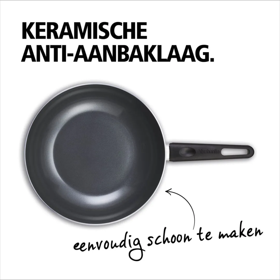 Brabantia INDU+ Wokpan 28cm - Grijs