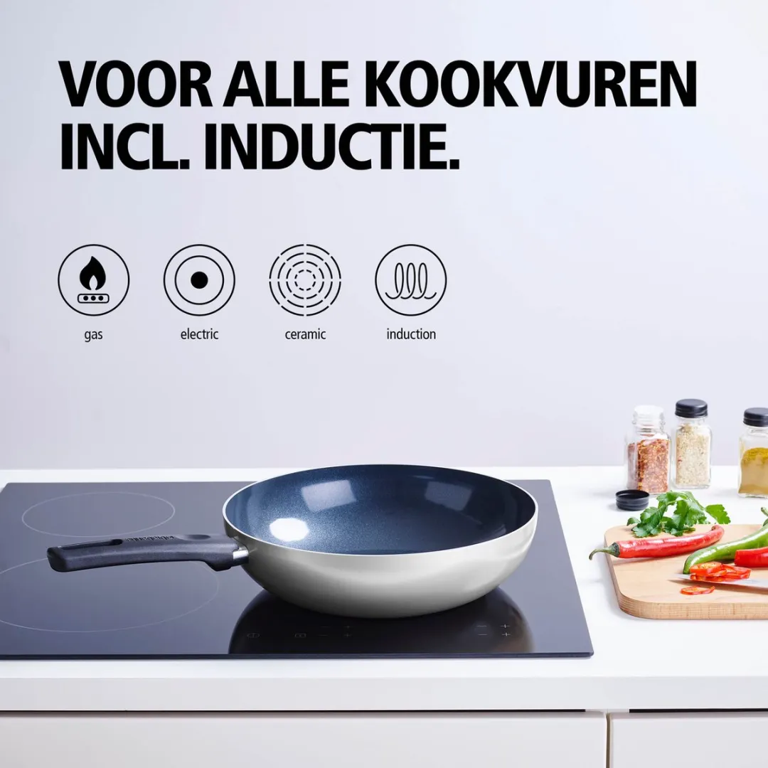 Brabantia INDU+ Wokpan 28cm - Grijs