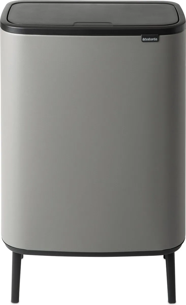 Brabantia Bo Touch Bin Hi Prullenbak - 2 x 30 liter - Afvalscheiding - Mineral Concrete Grey