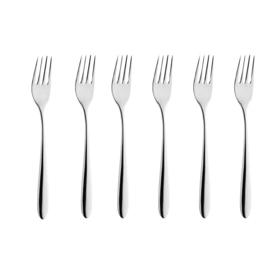 Excellent Houseware Gebakvorkjes KP027 - 6 Stuks RVS