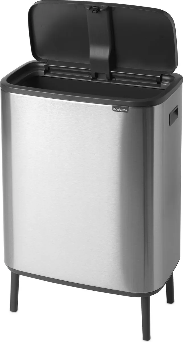Brabantia Bo Touch Bin Hi Prullenbak 60L - 1 Vak - Matt Steel Fingerprint Proof