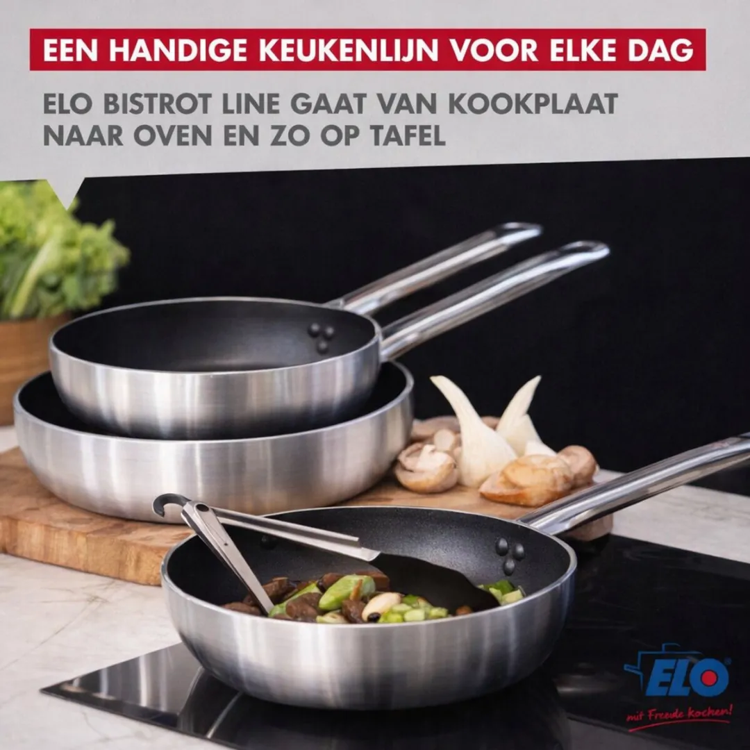 Fackelmann Elo 9803550 Set Aluminium Pannen 24/28cm - Zwart/Grijs