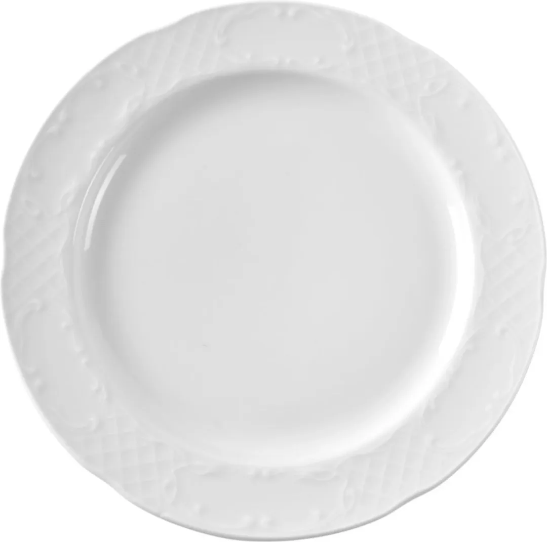 HENDI Plat Bord 20cm - Versterkte Randen - Hotelporselein Wit