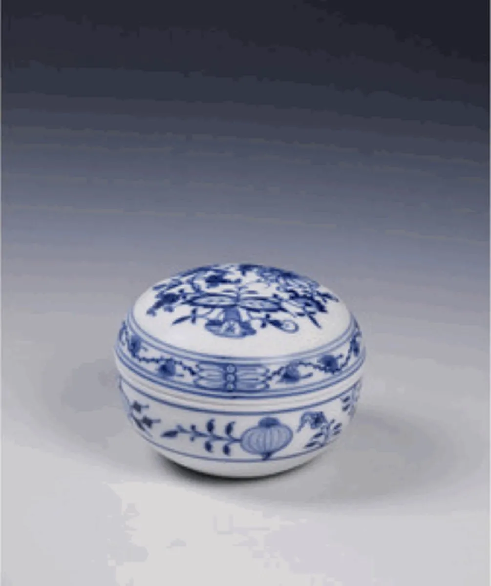 Doos | Meissen | Blauwe uienpatroon