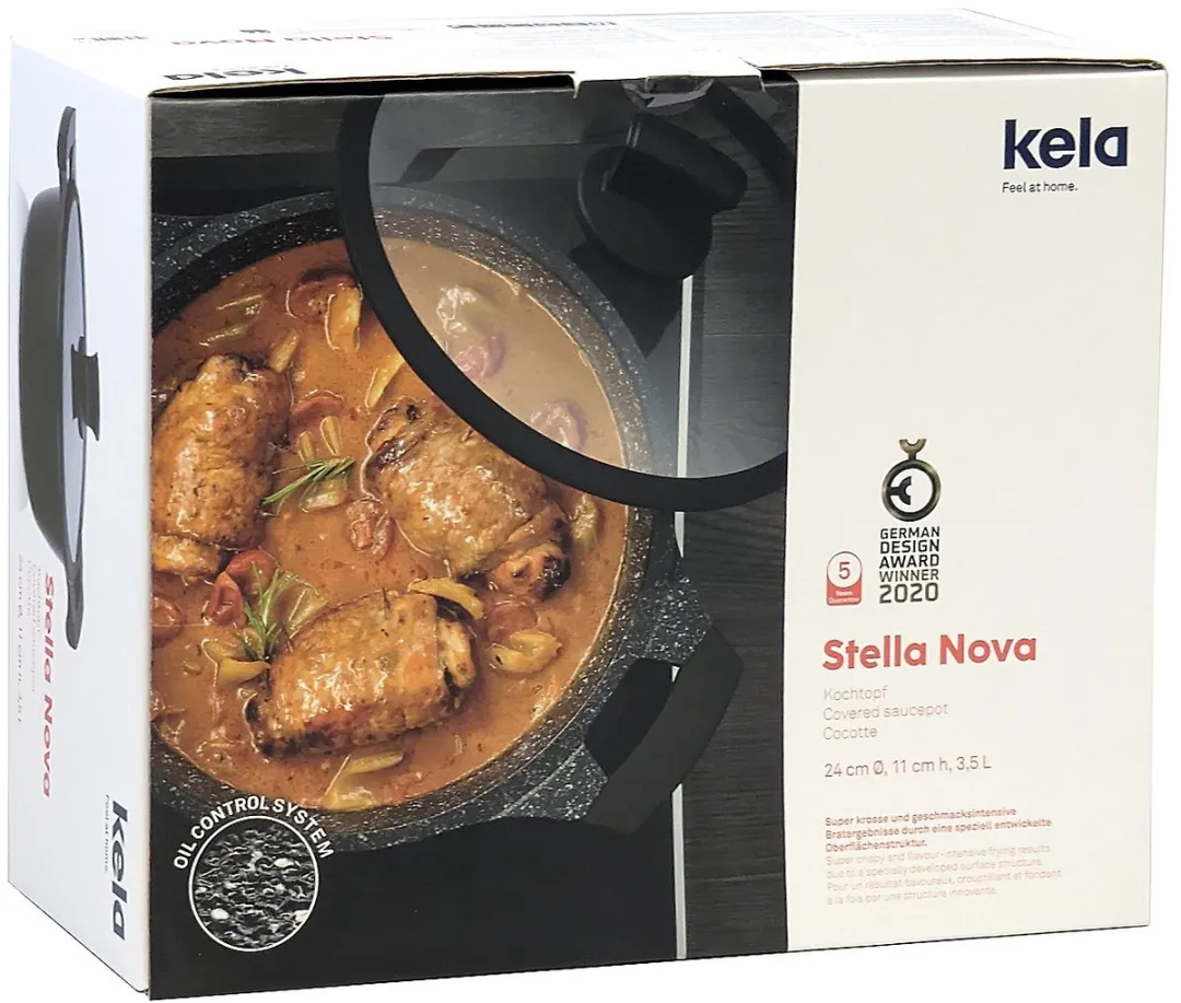 Kela Stella Nova Braadpan 24cm - 3L - Zwart