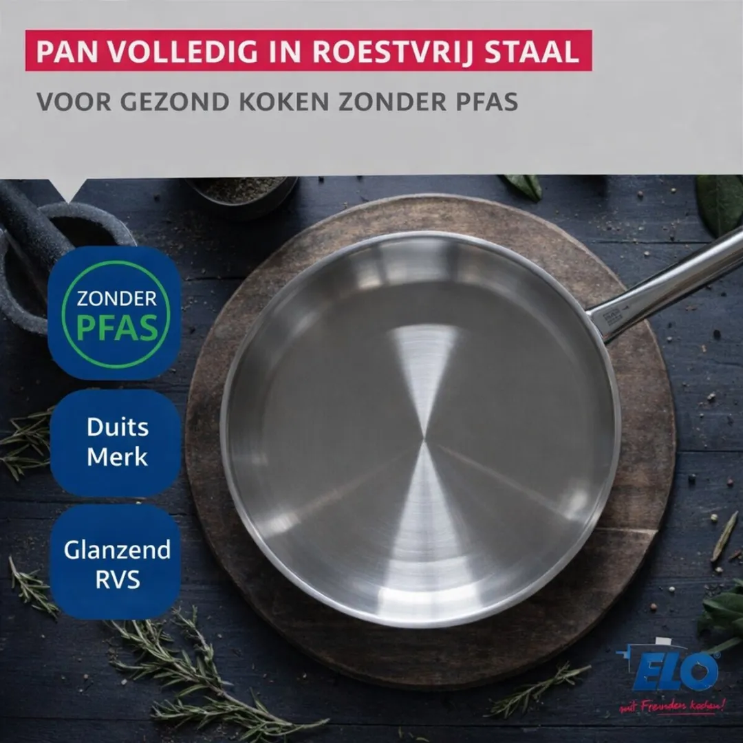 Fackelmann Elo Profi Brillant Keukengerei Set 4-delig - 12/14/24/32cm - Roestvrij staal
