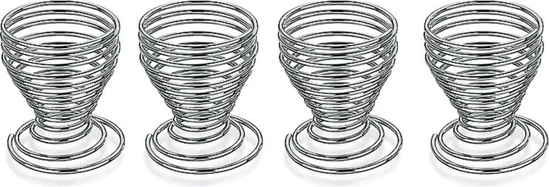 Kela Eierdop Spiraal - 4 Stuks - Zilver - afbeelding 6 van 6