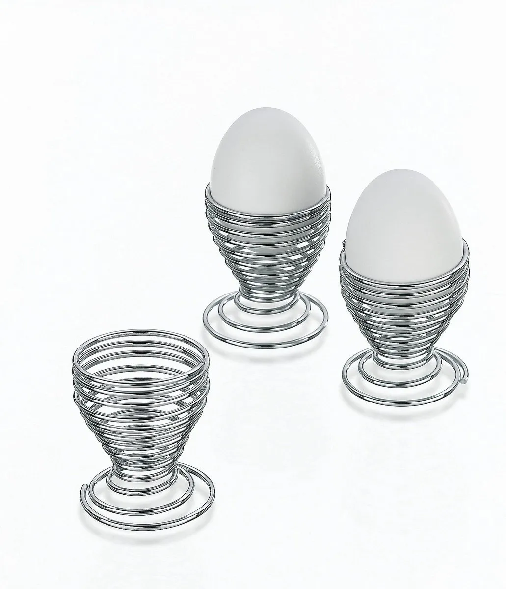 Kela Eierdop Spiraal - 4 Stuks - Zilver - afbeelding 5 van 6