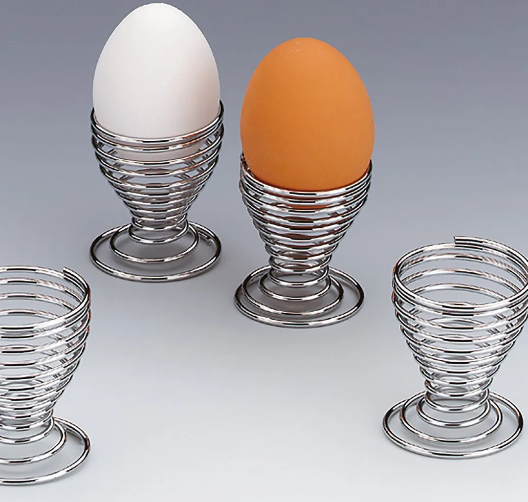 Kela Eierdop Spiraal - 4 Stuks - Zilver - afbeelding 3 van 6