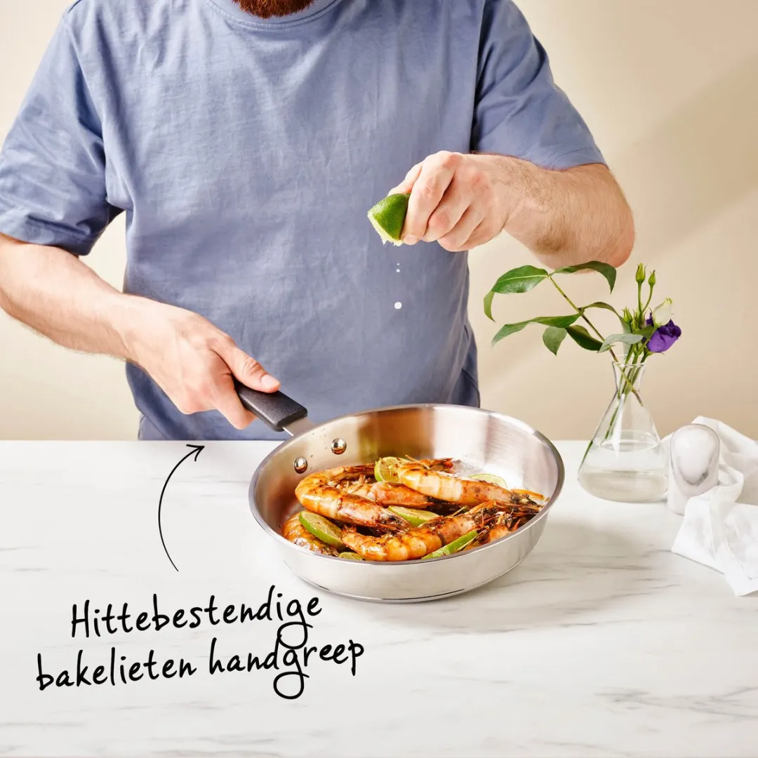 Brabantia Enjoyment Koekenpannenset 24/28cm - 2 Stuks - RVS - Inductiegeschikt