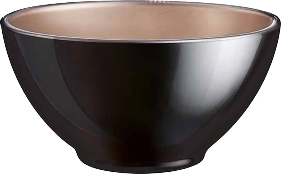 Luminarc Kommetjes/soepkommen/schaaltjes voor dessert/ontbijt - 4x - Glas - D13 x 6 cm - zwart