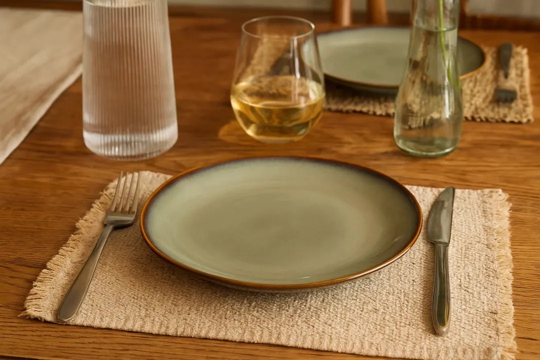 Cookinglife Bordenset Sabi Groen 6-delig – Servies Set 6 Personen – Modern Design Aardewerk – Vaatwasser- & Magnetronbestendig