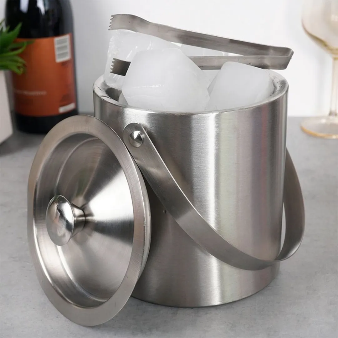 Excellent Houseware RVS IJsemmer met Tang 1.7L - Zilver