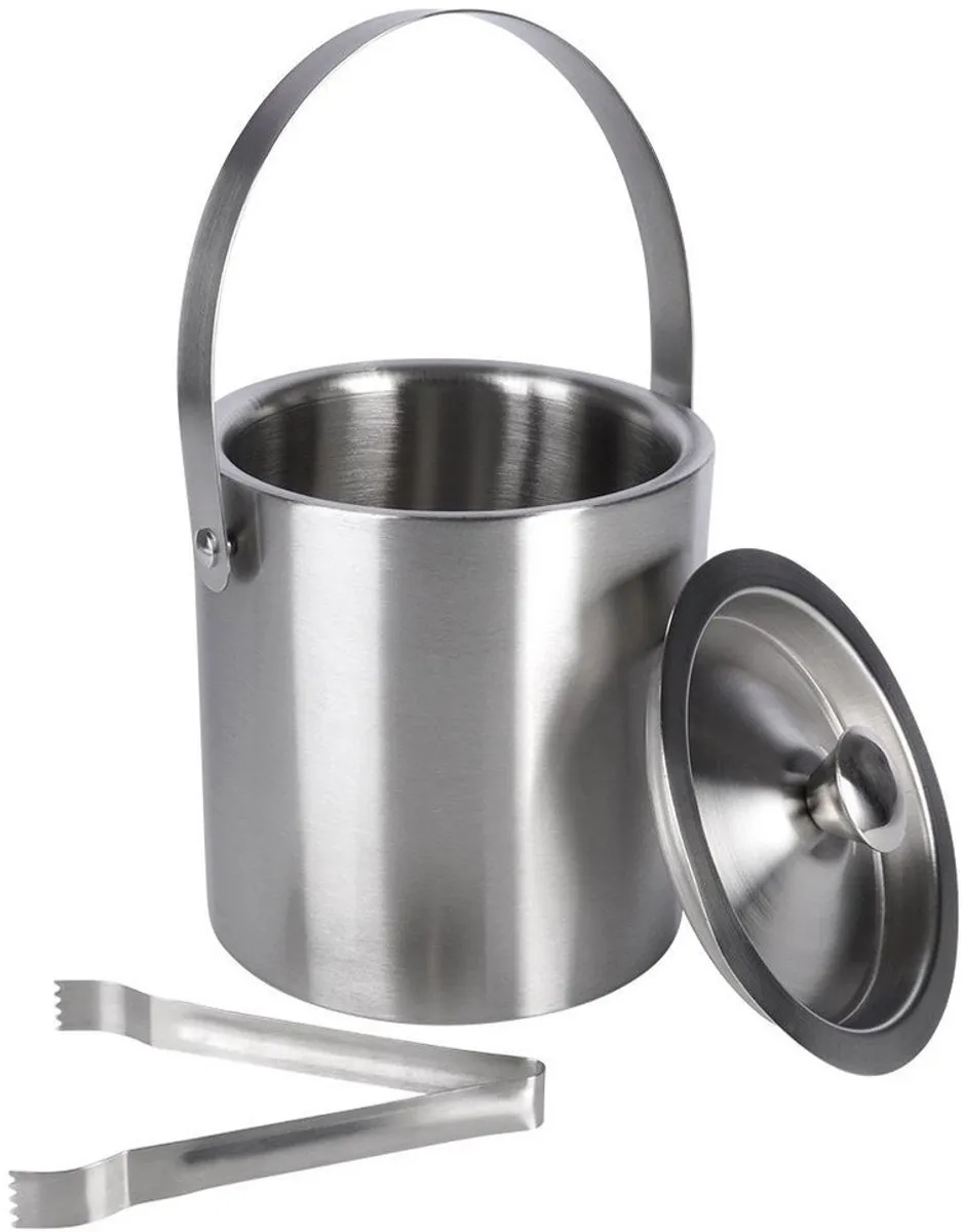 Excellent Houseware RVS IJsemmer met Tang 1.7L - Zilver