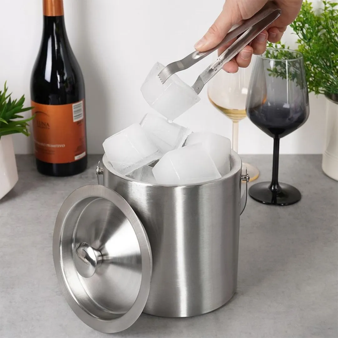 Excellent Houseware RVS IJsemmer met Tang 1.7L - Zilver