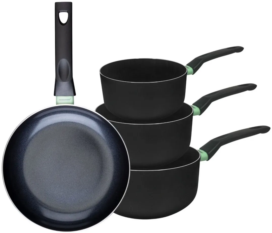 Fackelmann 9430250 Kookpanset 4-delig - 16/18/20/24cm - Keramische antiaanbaklaag - PFAS-vrij